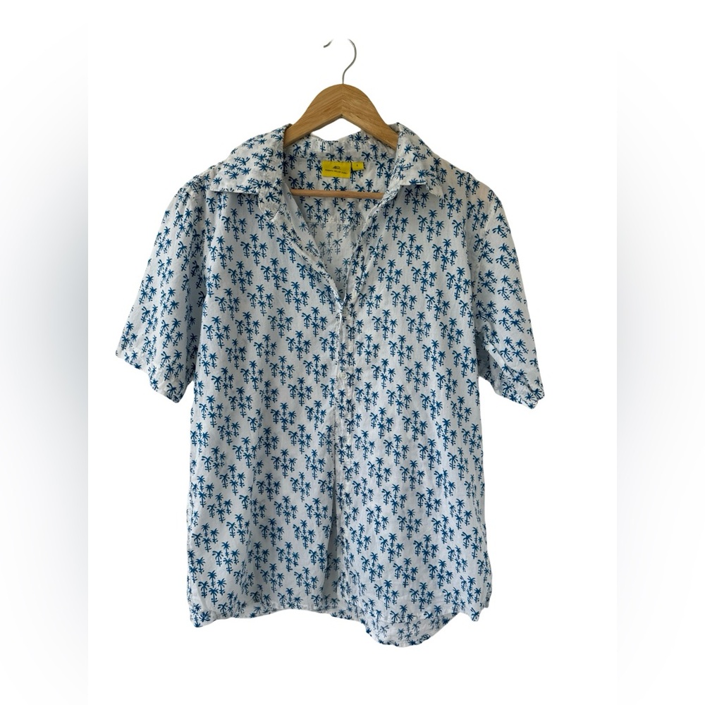 Roberts Roller Rabbit Men’s Cotton Button Down Palm Trees S
